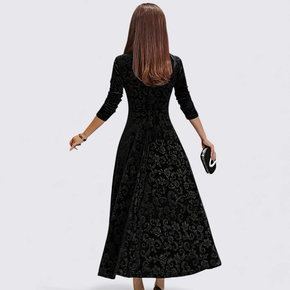 Ladies' Midi Dress – Tailored Fit – Long Sleeve Dress
