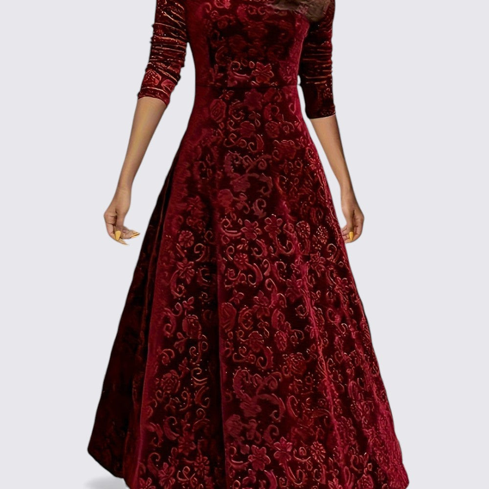 Ladies' Midi Dress – Tailored Fit – Long Sleeve Dress