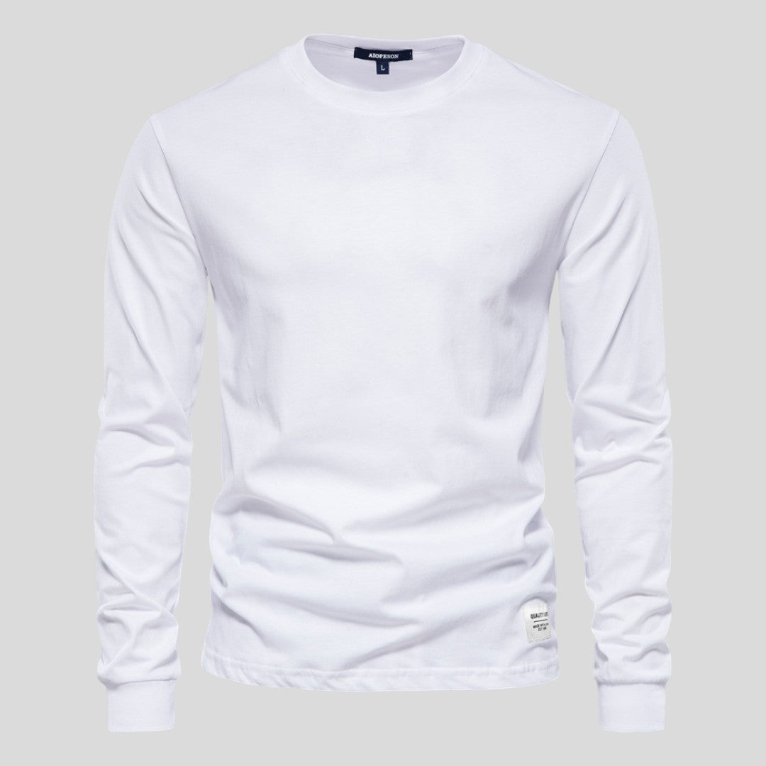 Men's Round Neck Jumper - Fitted Jumper - Long Sleeves