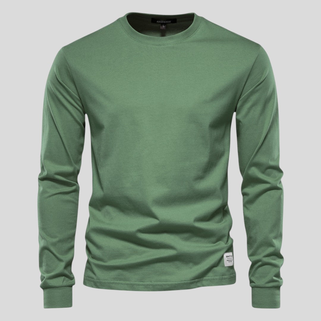Men's Round Neck Jumper - Fitted Jumper - Long Sleeves