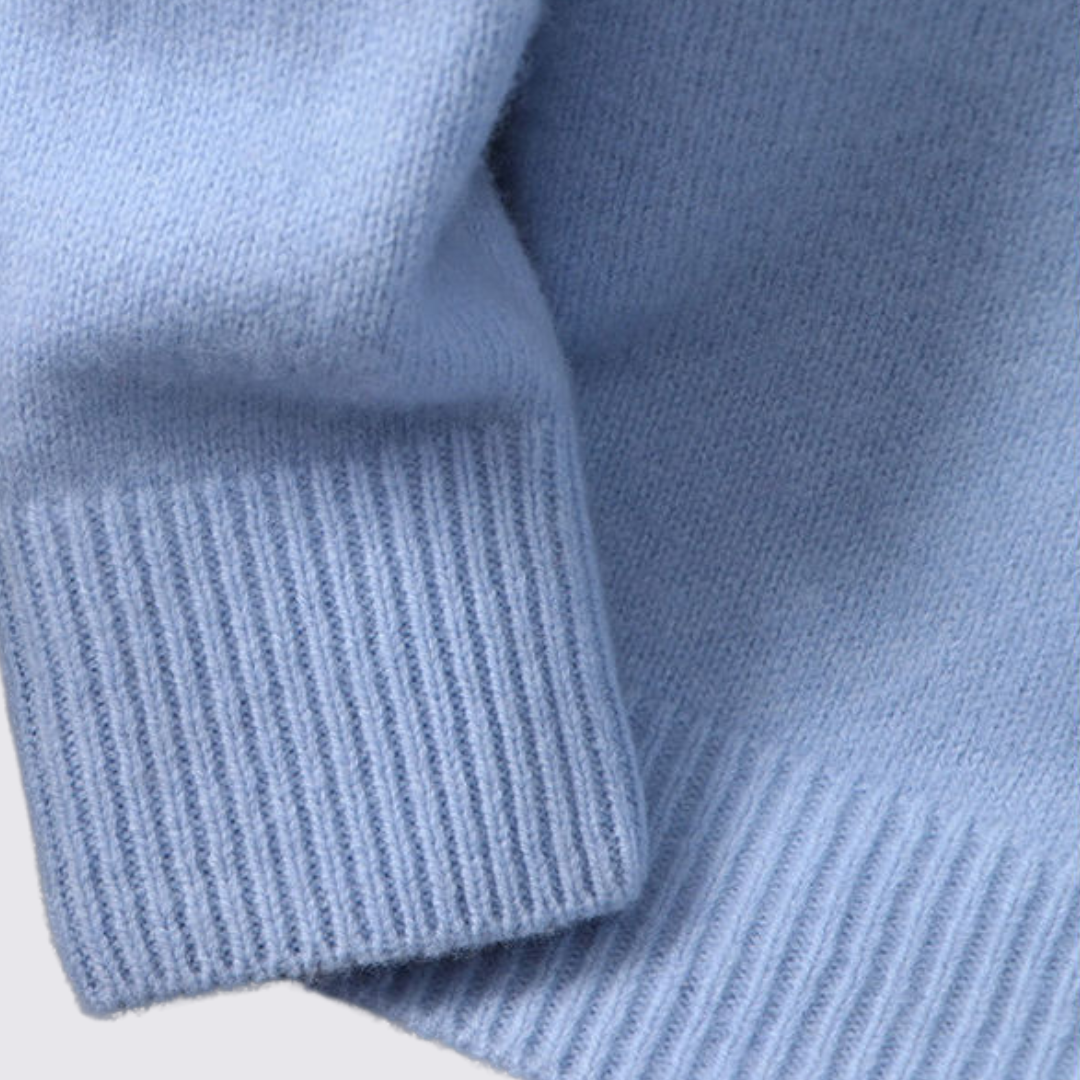 Men's Crew Neck Jumper - Classic Jumper - Ribbed Cuffs