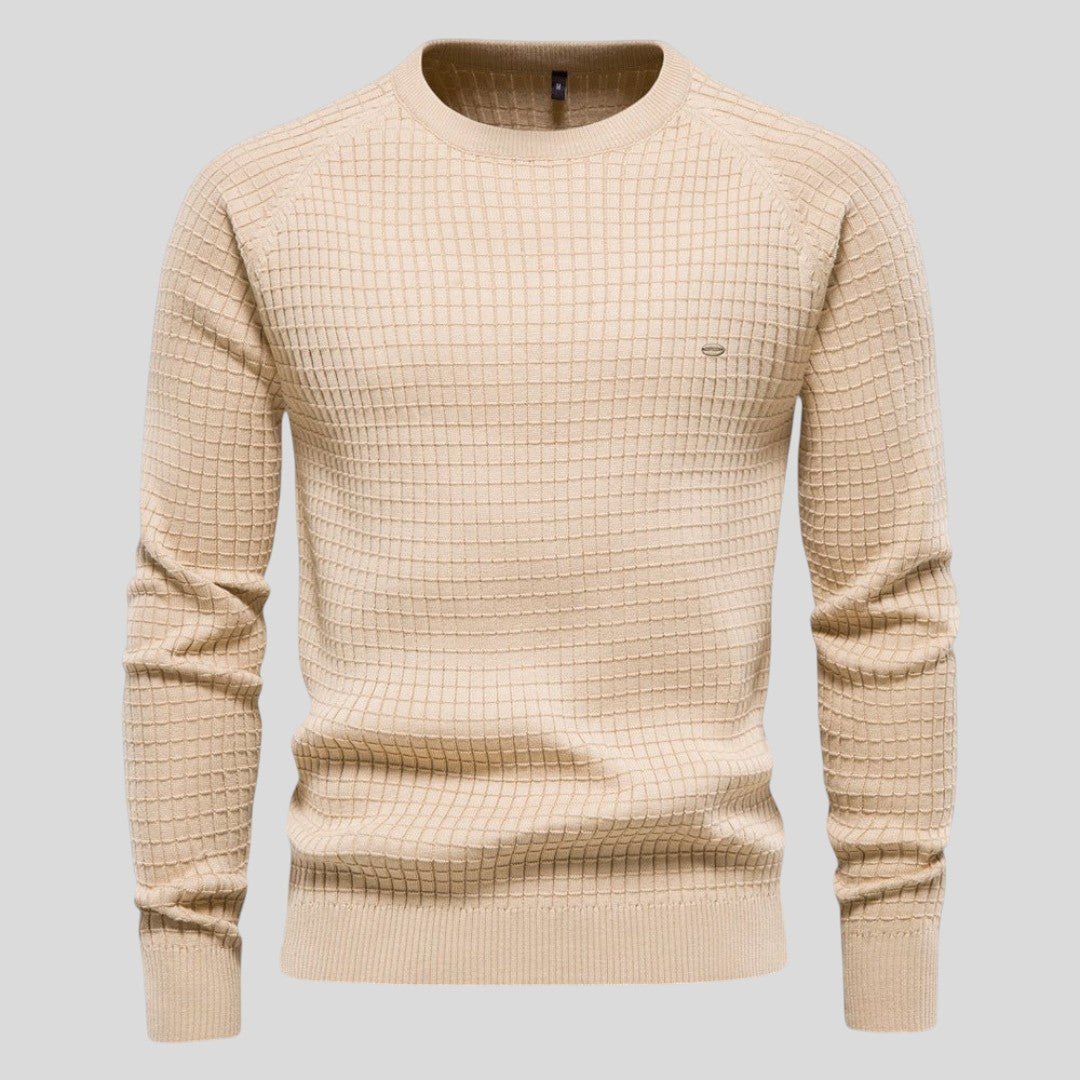 Men's Jumper with Round Neck - Modern Jumper - Long Sleeves