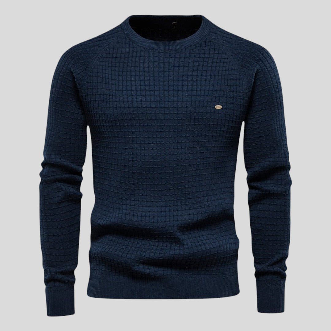 Men's Jumper with Round Neck - Modern Jumper - Long Sleeves