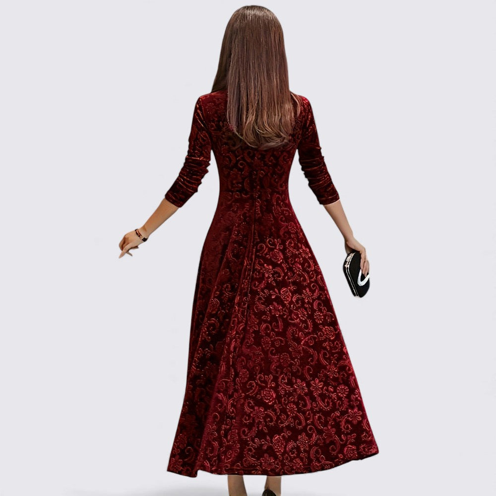 Ladies' Midi Dress – Tailored Fit – Long Sleeve Dress