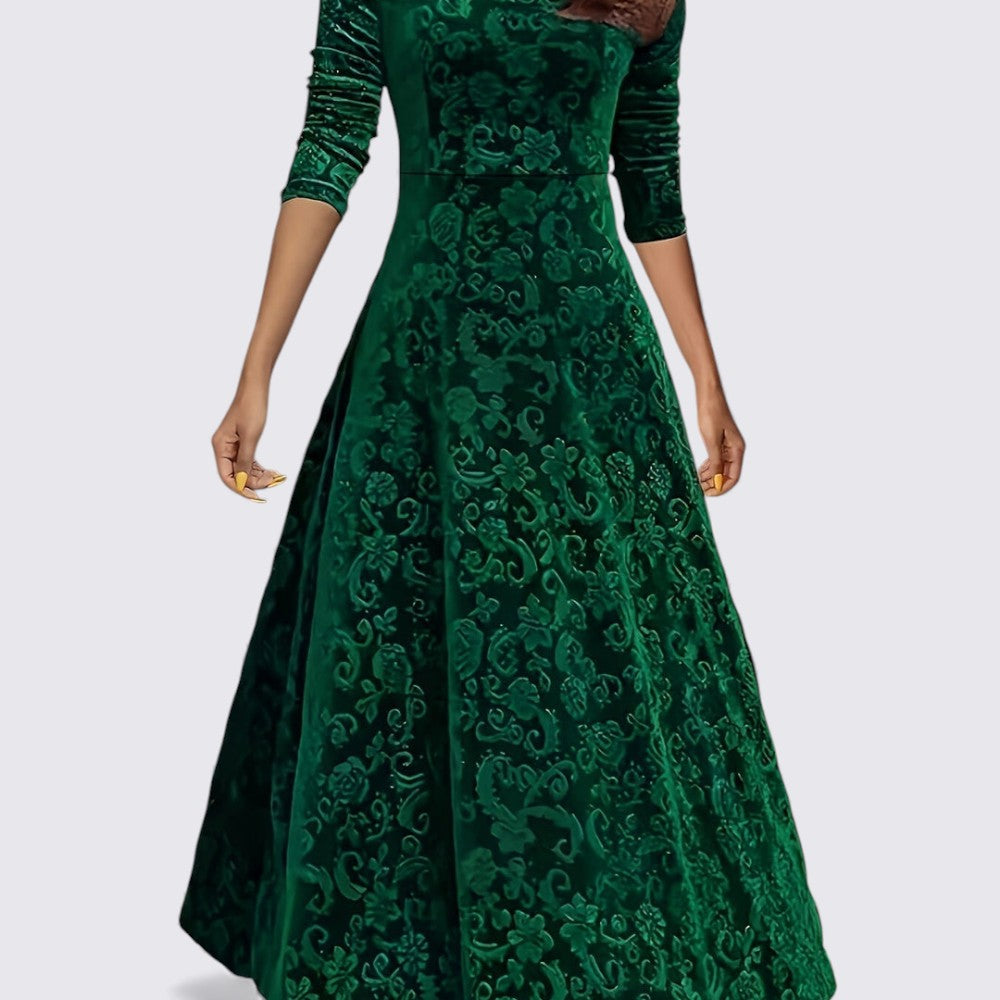 Ladies' Midi Dress – Tailored Fit – Long Sleeve Dress