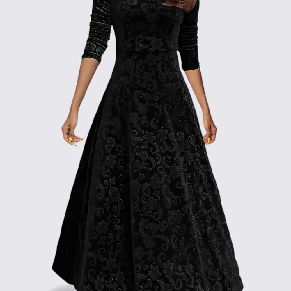 Ladies' Midi Dress – Tailored Fit – Long Sleeve Dress