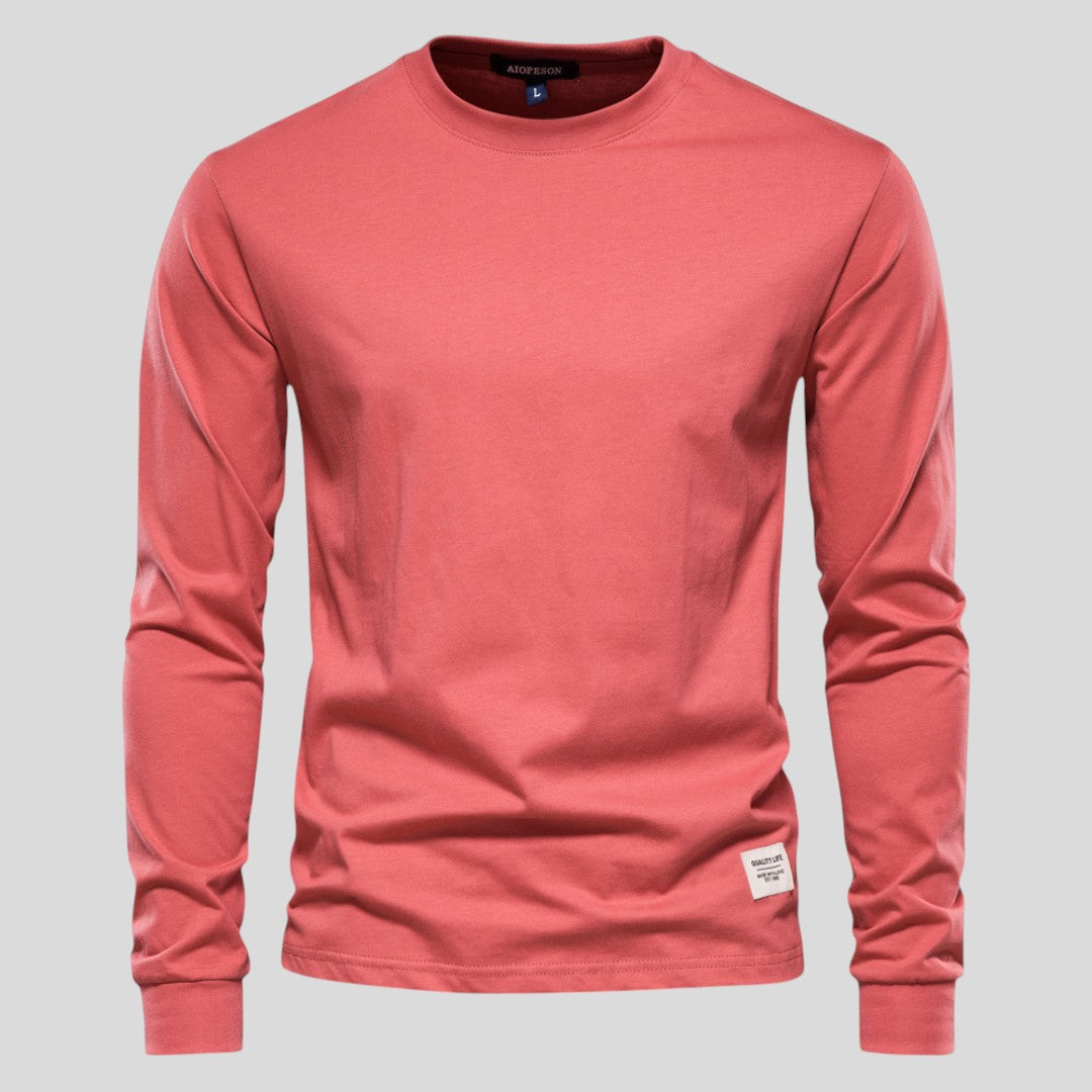 Men's Round Neck Jumper - Fitted Jumper - Long Sleeves