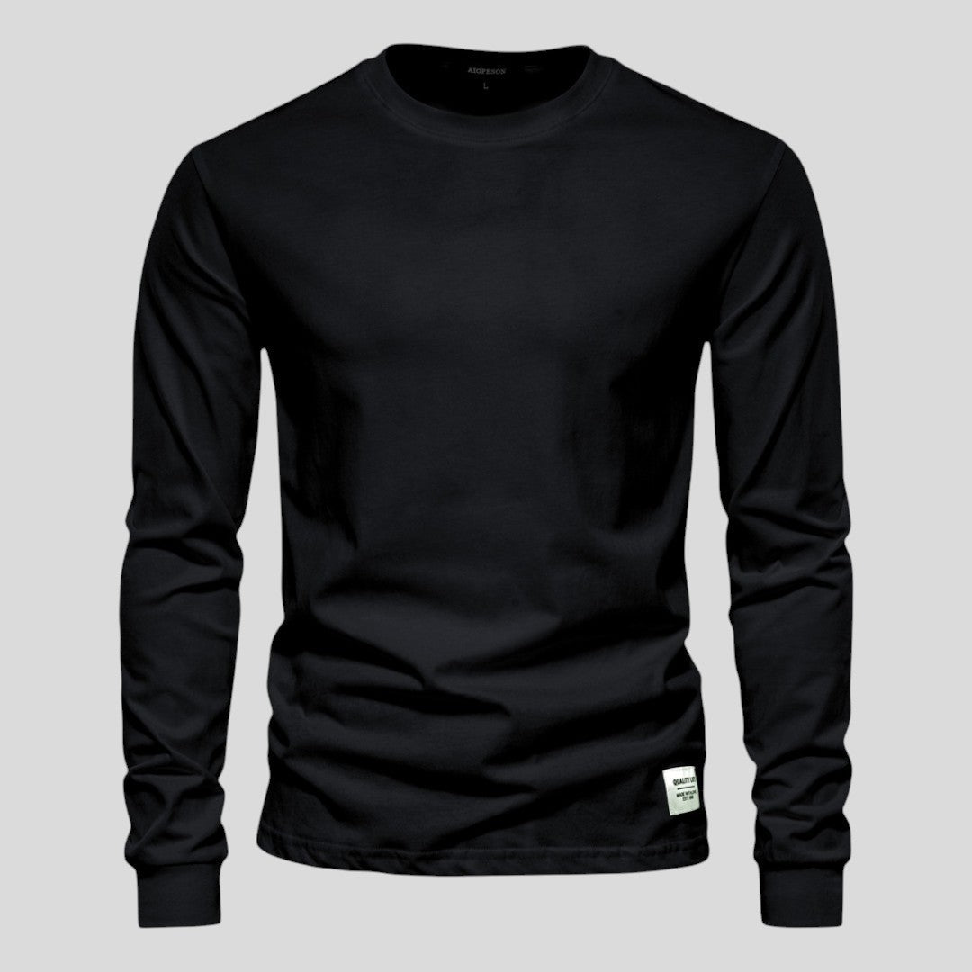 Men's Round Neck Jumper - Fitted Jumper - Long Sleeves