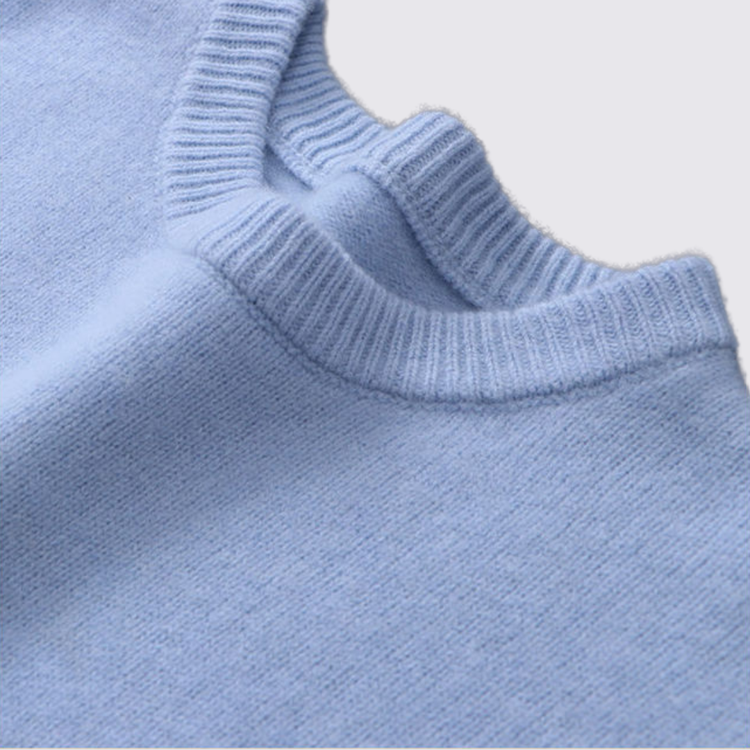 Men's Crew Neck Jumper - Classic Jumper - Ribbed Cuffs