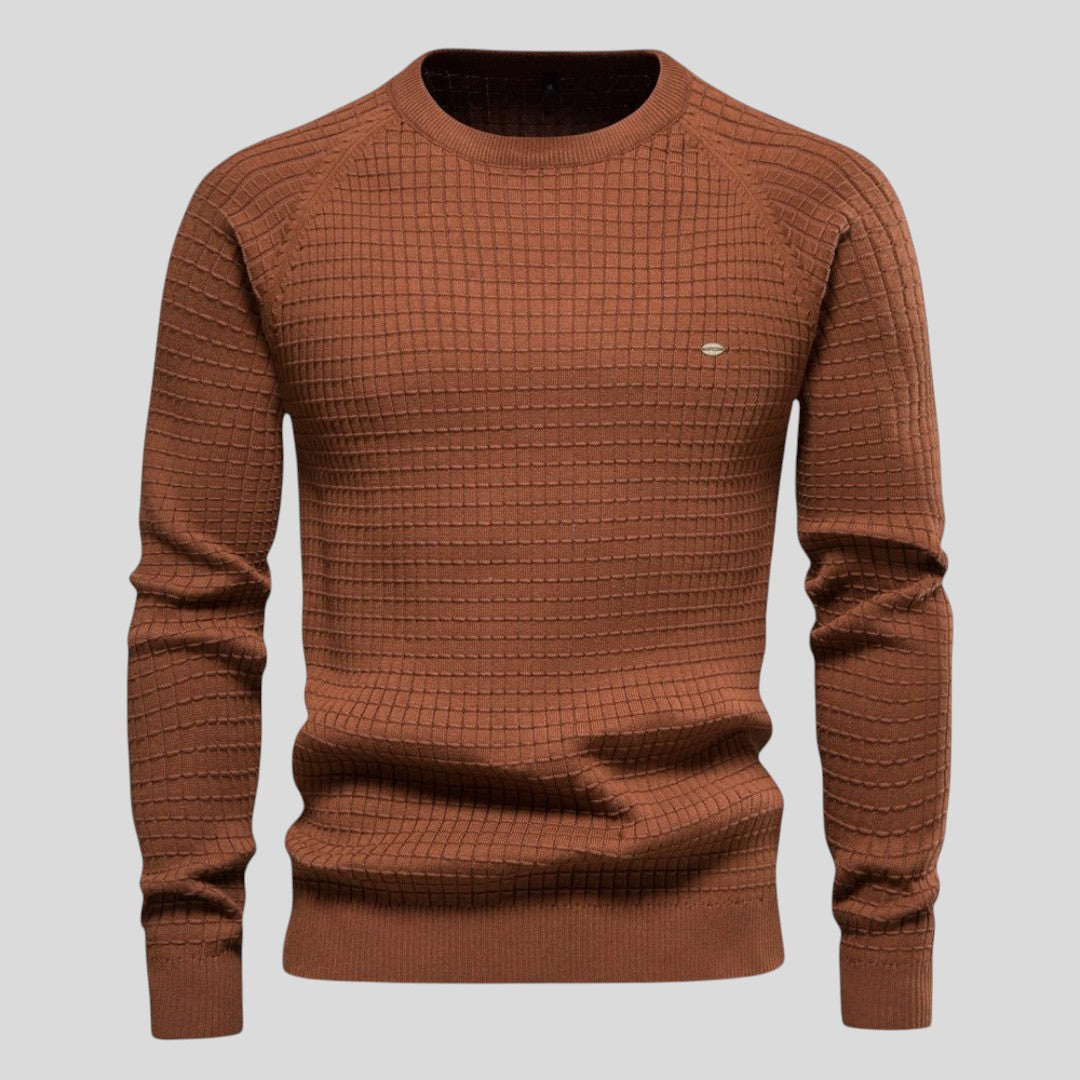 Men's Jumper with Round Neck - Modern Jumper - Long Sleeves